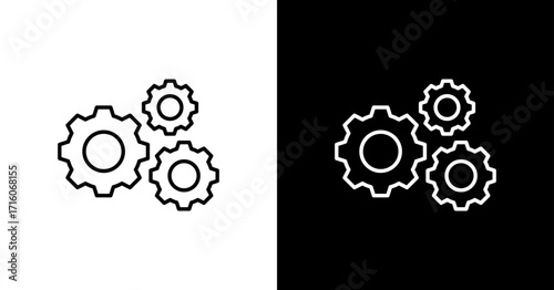 Configuration White Icon Set Design