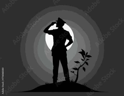 artist silhouette design is drawing for design material