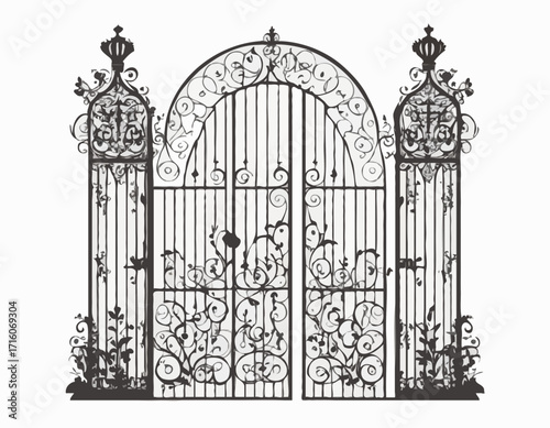 iron gates silhouette