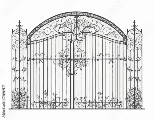 iron gates silhouette