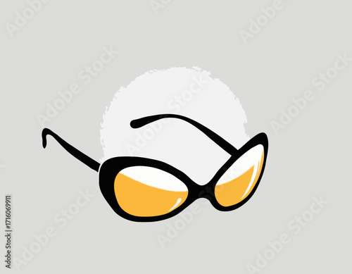 Stylish Sun Glasses Vector Silhouette