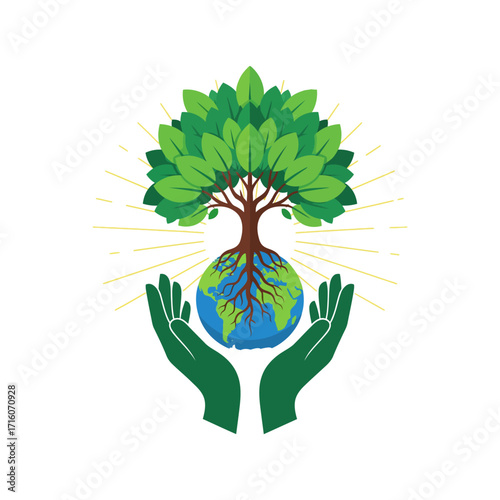 vector logo conservation protect earth
