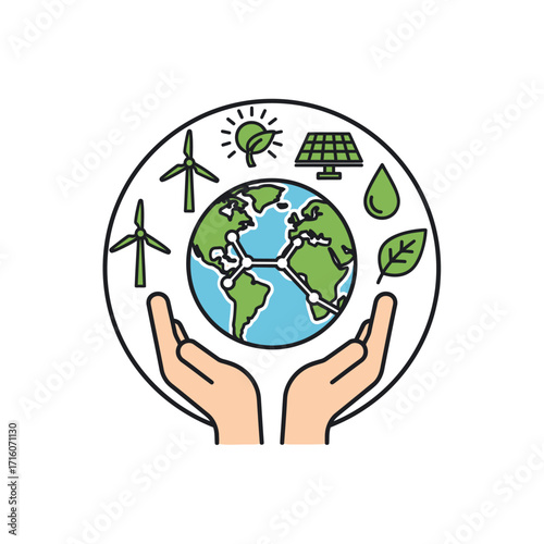 vector logo conservation protect earth