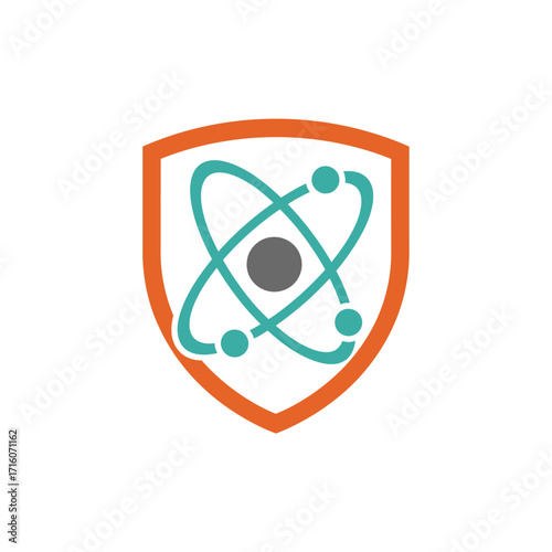atomic energy nuclear radioactive vector logo