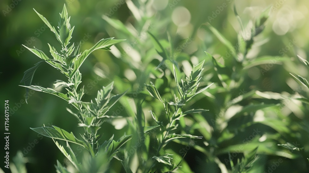Obraz premium Experience the Benefits of Mugwort: Traditional Herb for Wellness, Skin Care, and Natural Healing