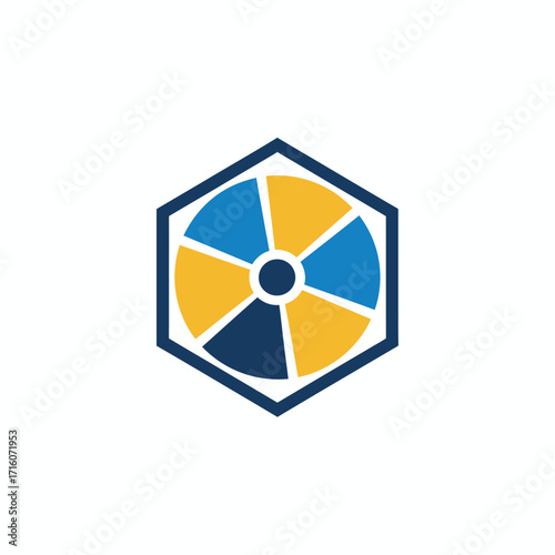 atomic energy nuclear radioactive vector logo