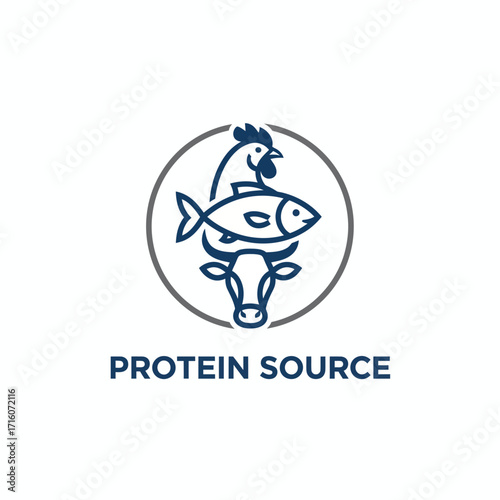 integrated healthy farming  vector logo