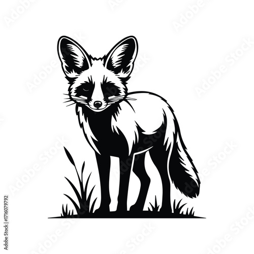 Elegant fox silhouette standing tall representing nature wildlife and the silent hunter concept