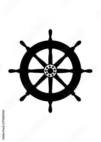 Nautical Ship's Steering Wheel