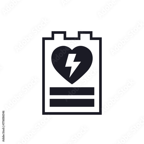 battery life icon on white