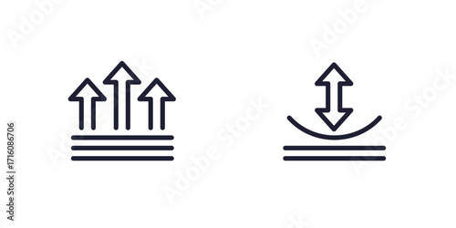 resilient icons, resilience line design on white