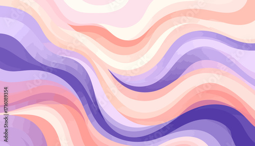 Abstract Swirling Waves of Pastel Colors.
