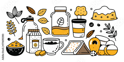 Baking essentials sweet treats and natural ingredients for delicious creations