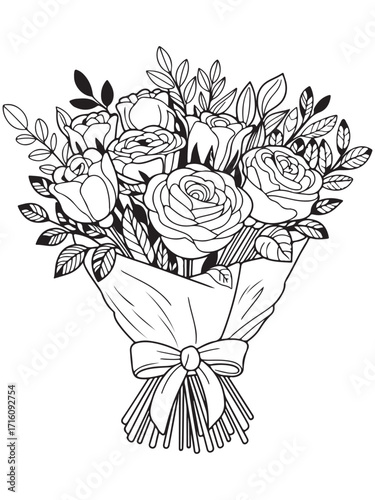 Bloom & Relax Flower Coloring Pages for Adults