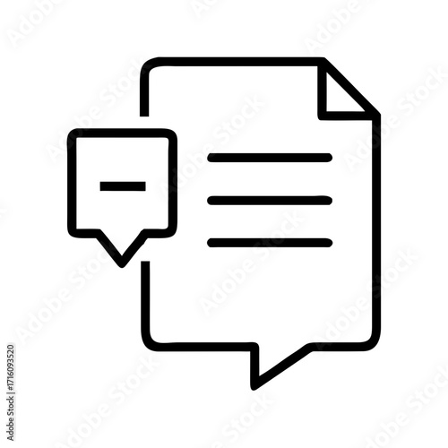 Document with speech bubble for communication concept of Black Friday  