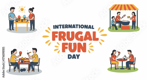 Vector illustration internasional frugal fun day