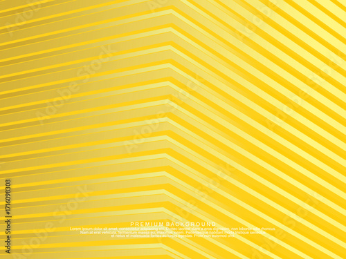 Premium background design with yellow luxury motif. Vector horizontal template, for digital lux business banner, contemporary formal invitation, luxury voucher, gift certificate, etc.
