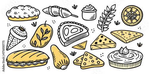 A delicious assortment of baked goods and pastries await your culinary creations