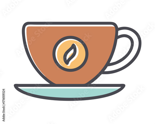 Coffee Cup - Illustration Icons .
Hot cup beverage vector icon set. Tea or coffee cups icons.