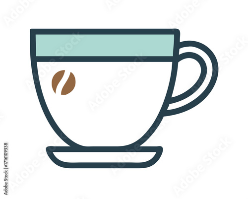 Coffee Cup - Illustration Icons .
Hot cup beverage vector icon set. Tea or coffee cups icons.
