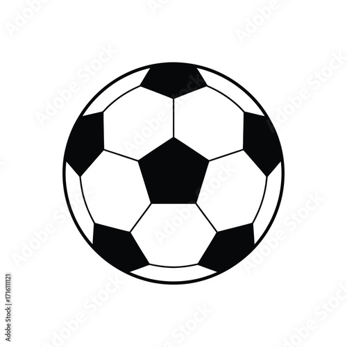 Black and white soccer ball vector illustration scalable eps icon for sports and games silhouette vector illustration white background