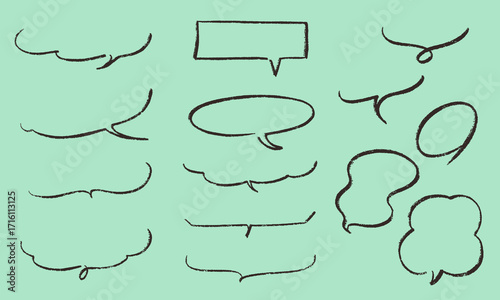 クレヨンタッチの手描きふきだし３