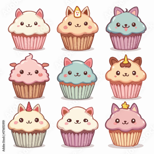 Adorable Cupcake Collection A Delightful Array of Cute, Animal-Themed Treats for Any Occasion