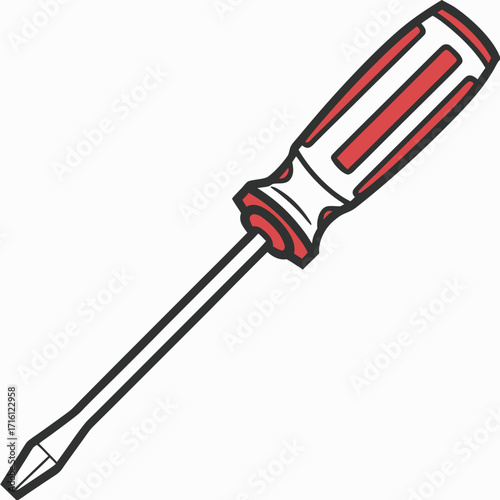 Handy flathead screwdriver tool for home repairs and DIY projects, essential for every toolbox