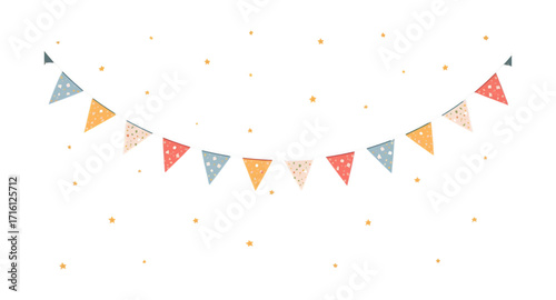 colorful confetti on white