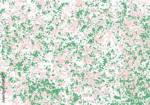 Green and Pink Speckled Background – Abstract Organic Texture with White Accents.