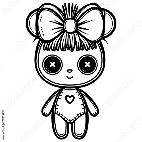 Cute Doll With Bow