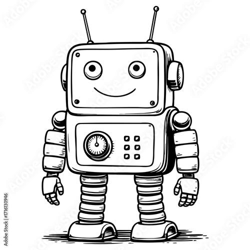 Cute smiling robot