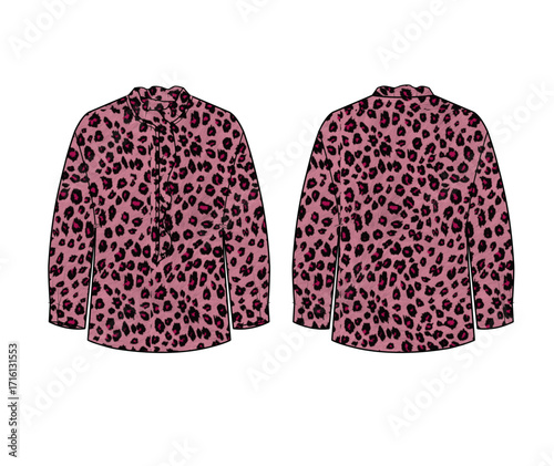 tiger pattern blouse