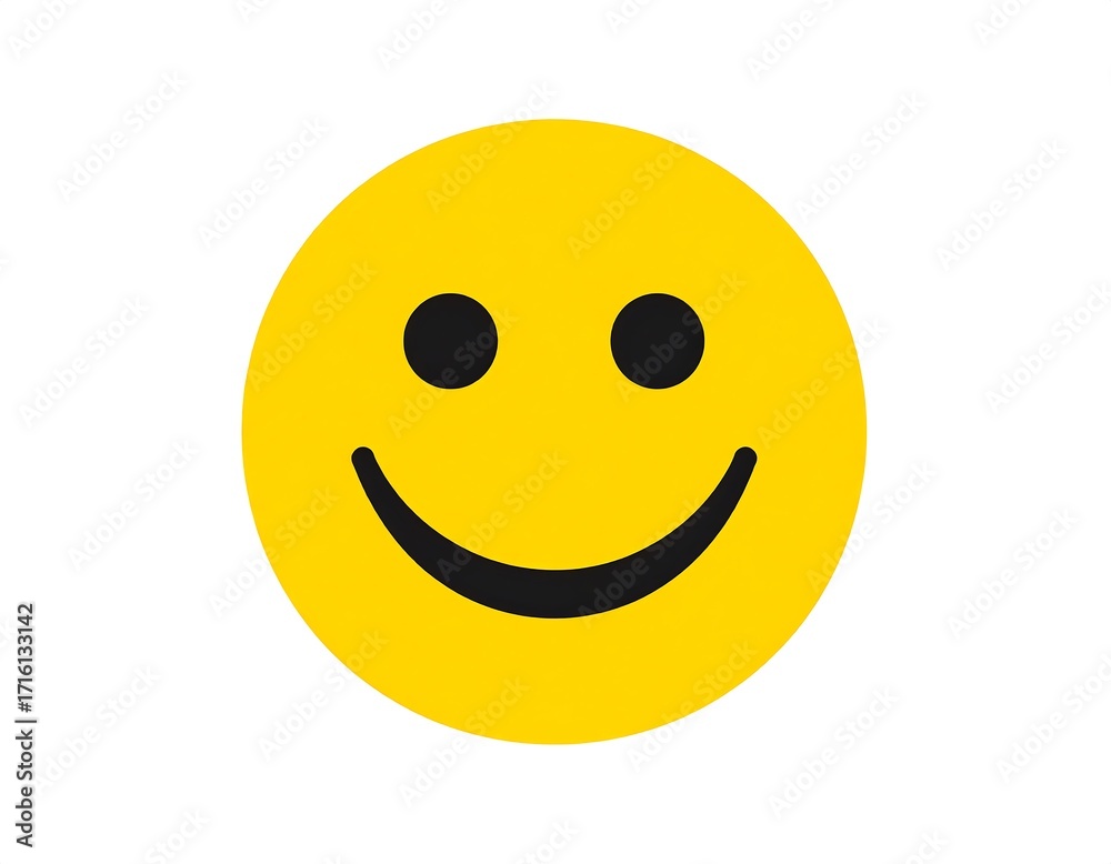 Fototapeta premium Simple yellow smiley face