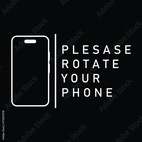 Please Rotate your Phone. Phone rotate icon. Device rotation symbol. Mobile screen rotation icon.  vector illustration.