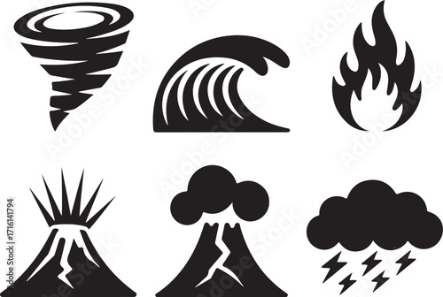 Dynamic natural disaster icons for safety planning