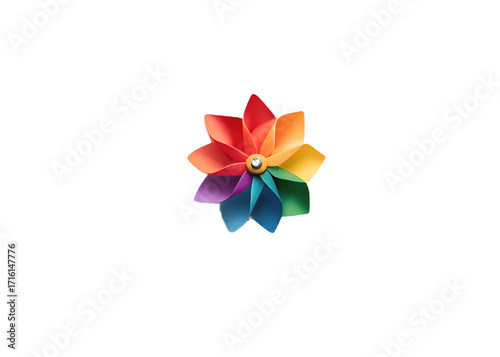 Colorful pinwheel isolated Striped socks isolated  on white background
