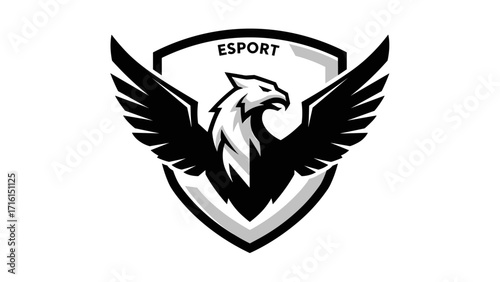 Griffin Mythical Creature Mascot Logo Emblem Vector Illustration