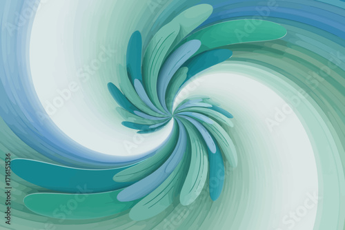 Swirling Abstract Art with Teal and Blue Hues Creating a Calming and Modern Aesthetic for Graphic Design Projects