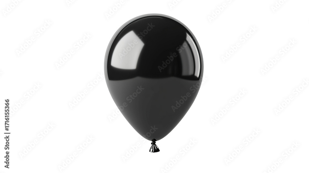 Obraz premium black balloon isolated on white