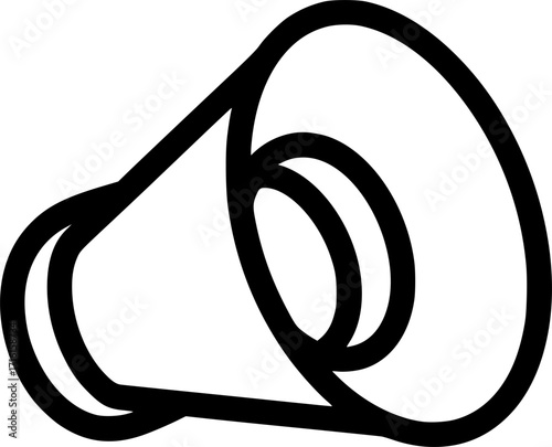 Pet cone collar outline icon vector
