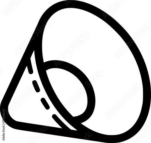Pet cone collar outline icon vector
