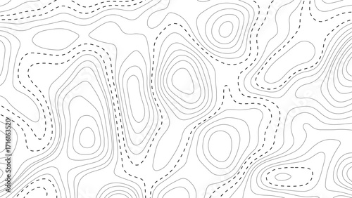 Abstract design with Seamless pattern with lines Topographic map. geographic mountain relief. Retro topographic map.  Design illustration for wall art, fabric, packaging, web, banner, wallpaper.