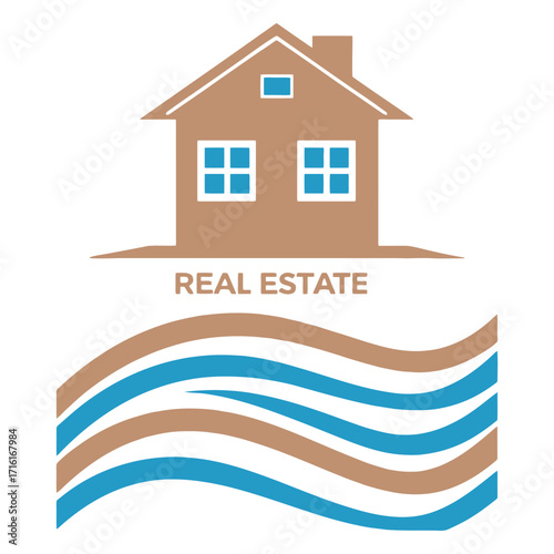 Real estate property management icon house home building symbol business asset 