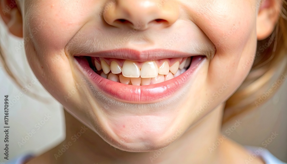 Obraz premium Smiling Child A Bright Smile Revealing Joy and Youthful Innocence
