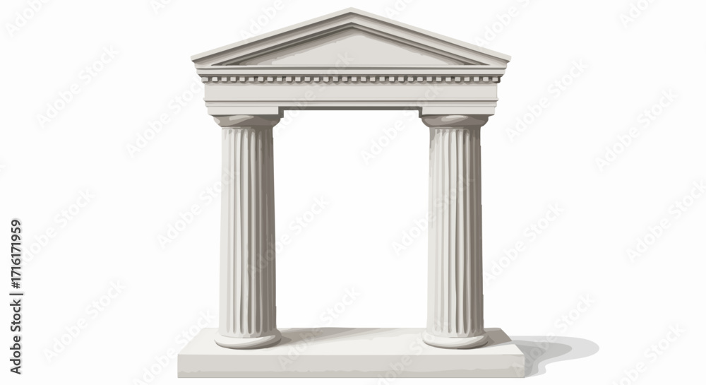 Fototapeta premium Elegant stone column structure creates classic architectural statement ideal for design projects