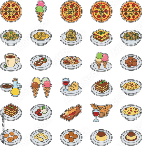 Italian Cuisine Icons
