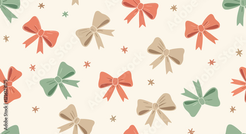 Charming pastel bow pattern creates a festive, celebratory mood perfect for any gift or occasion