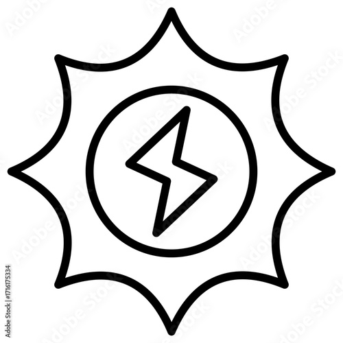 Solar Energy Outline Icon
