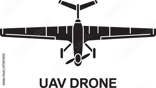 UAV Drone Vector Illustration Unmanned Aerial Vehicle Remote Controlled Aircraft Isolated